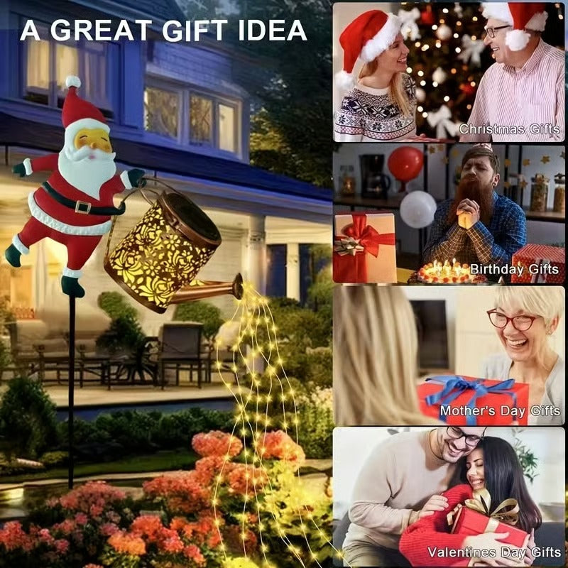 🎅 Luces solares navideñas de Papá Noel para hervidor eléctrico